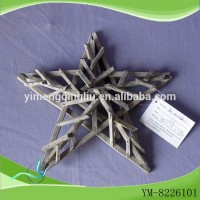 christmas decoration wicker five star with free sample